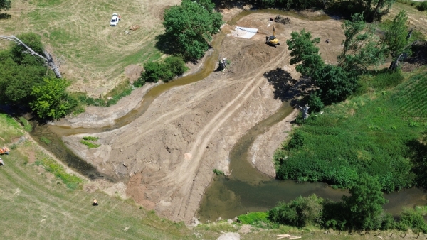 Achèvement de la reconnexion du méandre d'Ebaty