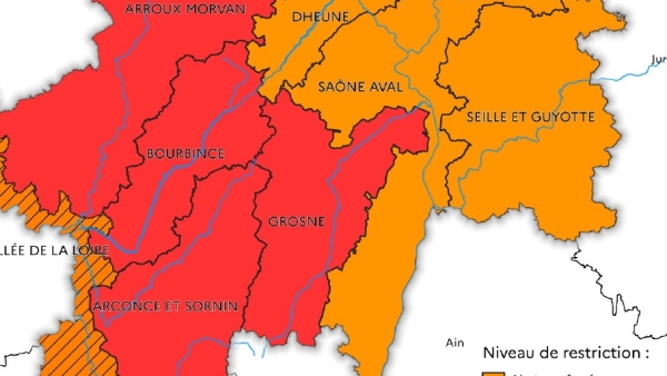 Arrêté sècheresse - Département de la Saône-et-Loire