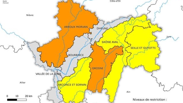 Arrêté sècheresse - Département de la Saône-et-Loire