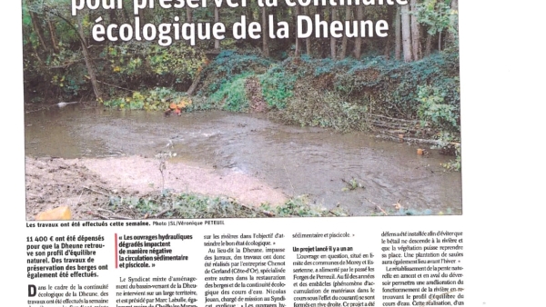 Un ancien déversoir arasé pour préserver la continuité écologique de la Dheune