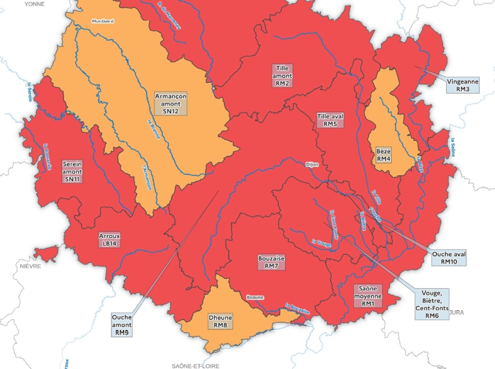 Arrêté sècheresse - Département de la Côte-d'Or