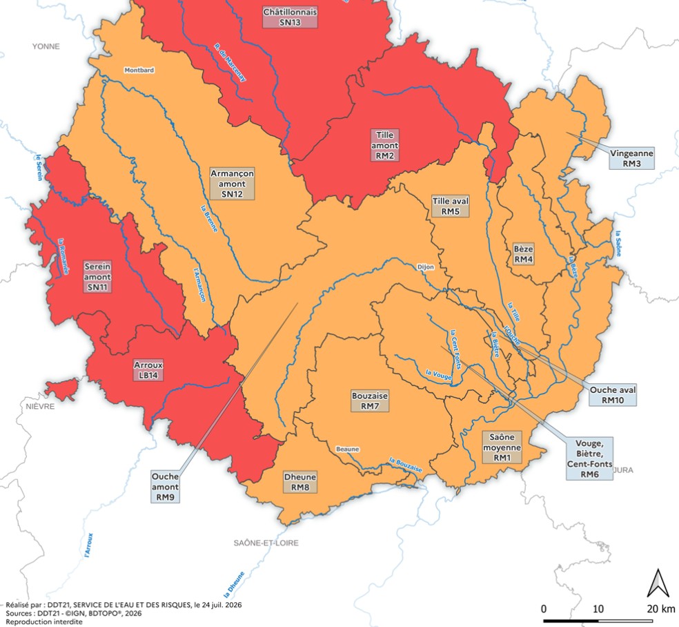 Arrêté sècheresse - Département de la Côte-d'Or
