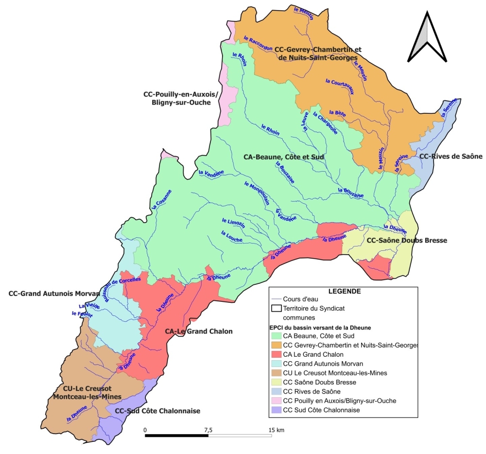 Carte générale des cours d'eau